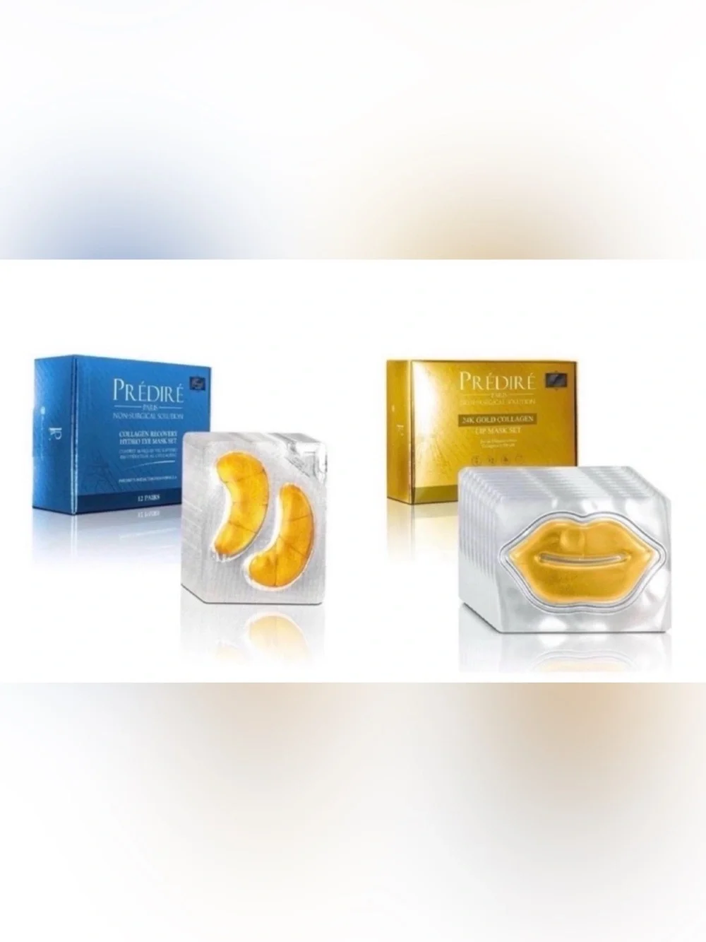 🔥Predire 24K Gold BUNDLE🔥 Lip Mask Set (12) & Eye Mask Set (10) - Retail $1150